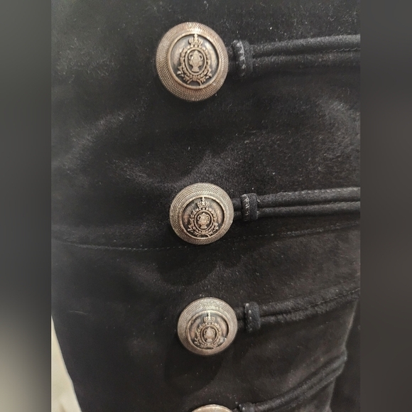 RARE Aquazzura Rasputine Military Block Heel Black Suede Over the Knee Boots - Picture 8 of 10